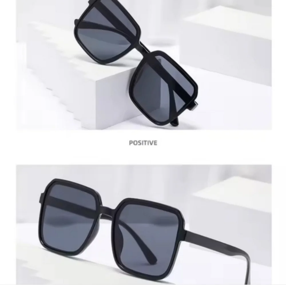 Ladies Stylish Black Square Sunglasses